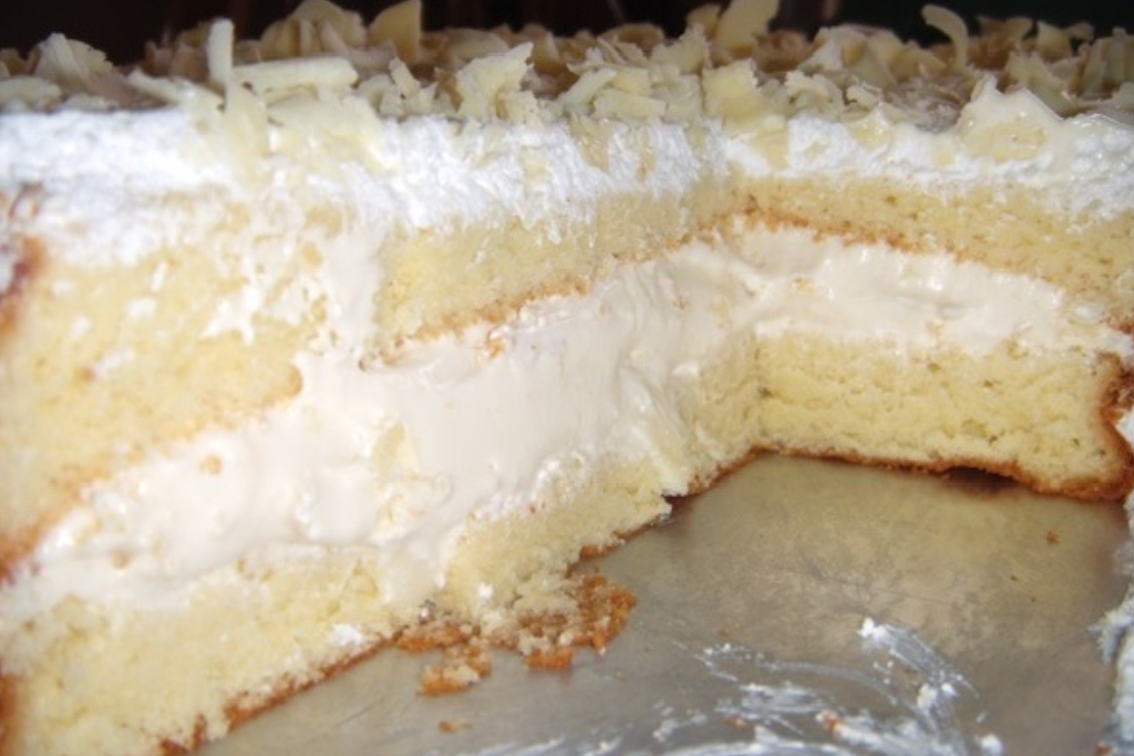 Bolo de leite ninho bem molhadinho e geladinho com cobertura de coco, vocês não vão querer outro 