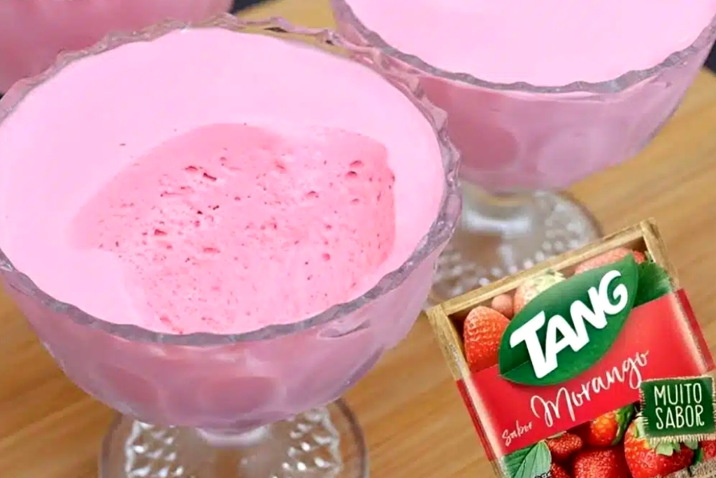 Mousse de suco tang, para fazer do sabor que mais gostar simples e prático