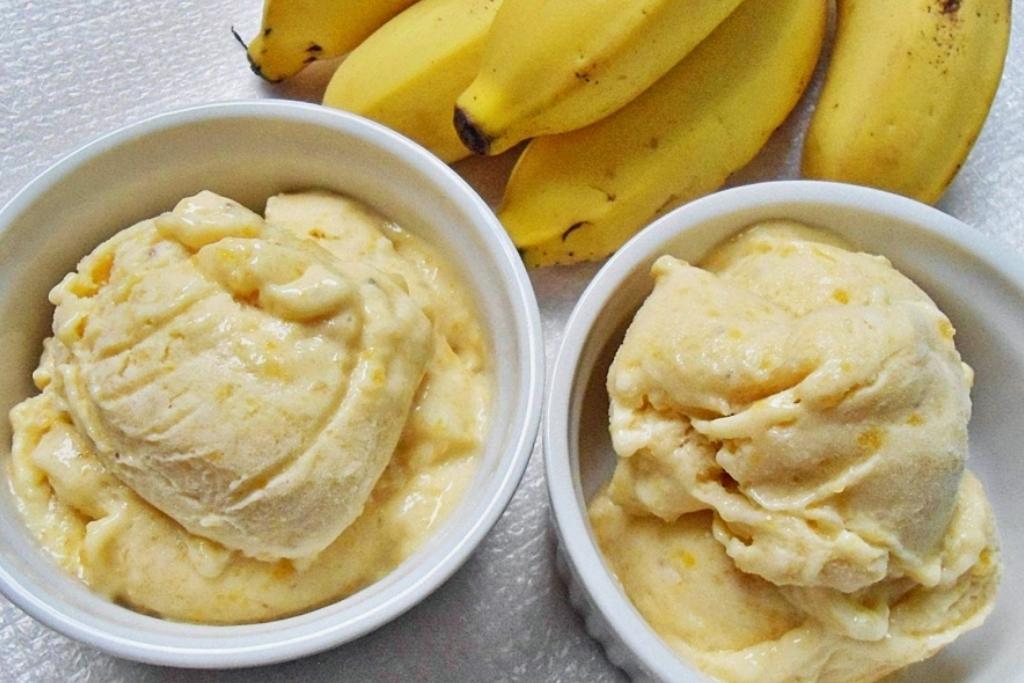 Sorvete de banana, receita especial com fruta natural refrescante e fácil de fazer